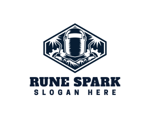 Metal Welder Spark logo design