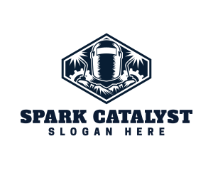 Metal Welder Spark logo design