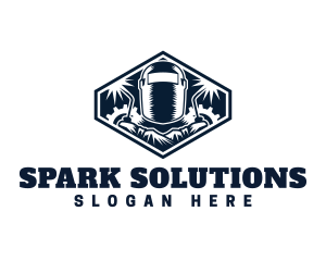 Metal Welder Spark logo design