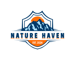 Mountain Adventure Campsite logo design