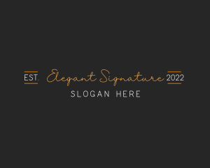 Simple Elegant Signature logo design