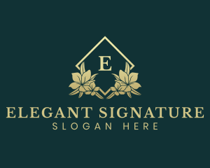 Elegant Botanical Flower logo design