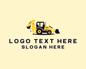 Backhoe Loader Construction Heavy Equipment logo