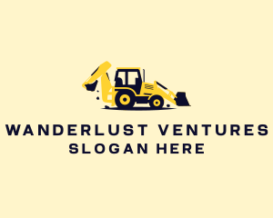 Backhoe Loader Construction Heavy Equipment logo