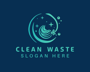 Sparkle Clean Mop logo design