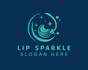 Sparkle Clean Mop logo design