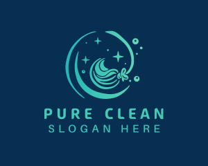 Sparkle Clean Mop logo design
