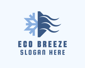 Snowflake Cooling Breeze logo design