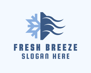 Snowflake Cooling Breeze logo design