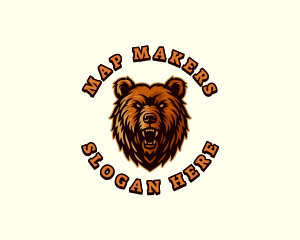 California Grizzly Bear logo design