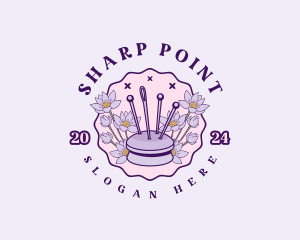 Floral Needle Cushion logo design