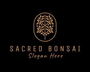 Gold Bonsai Plant  logo