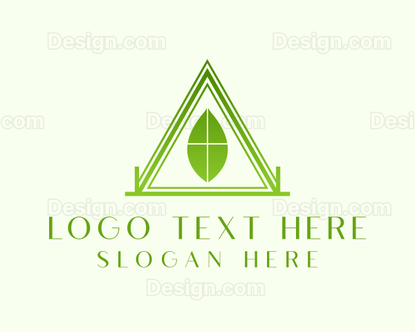 Green Nature Cabin House Logo