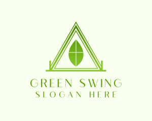 Green Nature Cabin House Logo