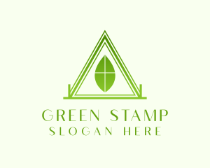 Green Nature Cabin House logo design