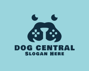 Dog Snout Gaming Controller logo design