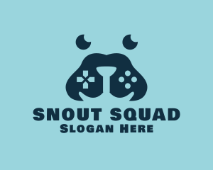 Dog Snout Gaming Controller logo design