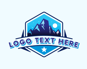 Ridge - Mountain Peak Adventure logo design