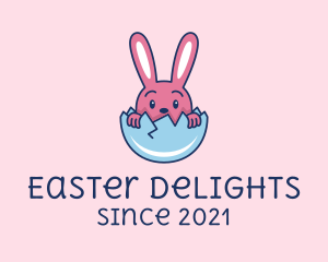 Baby Easter Rabbit Egg  logo design