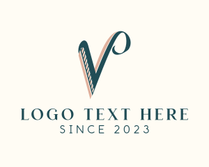 Elegant Boutique Stylist Letter V logo