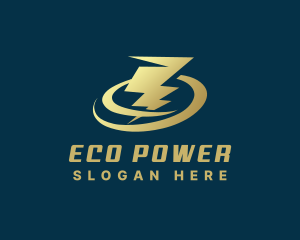 Electric Power Thunderbolt logo design