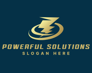 Electric Power Thunderbolt logo design