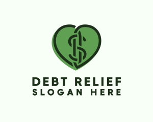 Heart Dollar Currency logo