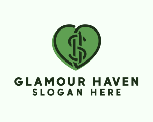 Heart Dollar Currency logo