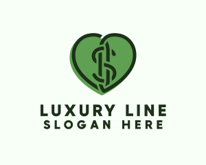 Heart Dollar Currency logo