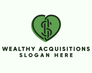 Heart Dollar Currency logo