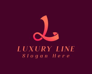 Fashion Ribbon Letter L logo design