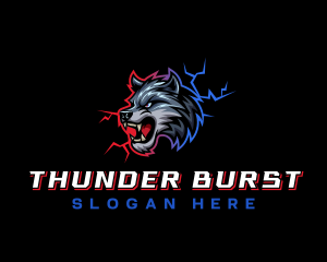 Wild Thunder Wolf logo design