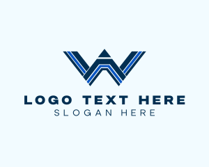 Pencil Business Letter W Logo