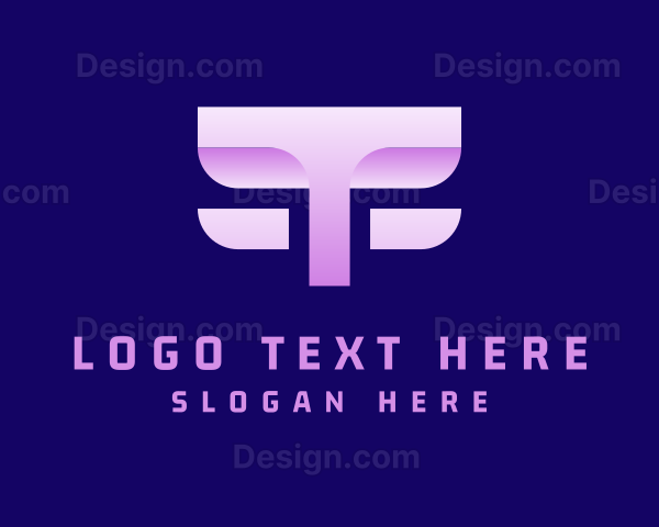 Digital Business Letter T Logo