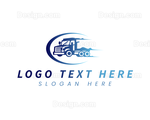 Transport Fast Cargo Truck Logo