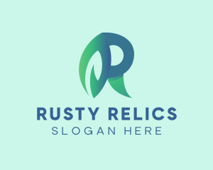 Leaf Letter R logo design