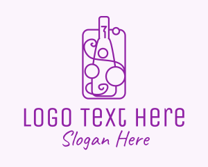 Minimalist Liquor Bottle logo