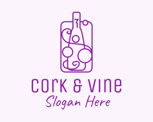 Minimalist Liquor Bottle logo design