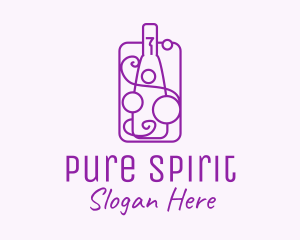 Minimalist Liquor Bottle logo design