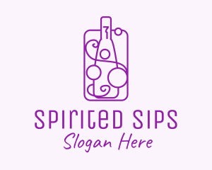 Minimalist Liquor Bottle logo design