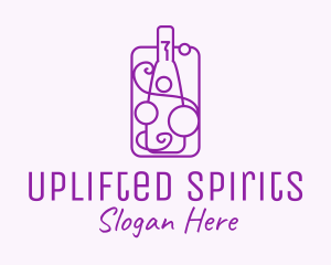 Minimalist Liquor Bottle logo design