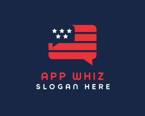 American Chat App logo design