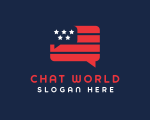 American Chat App logo design