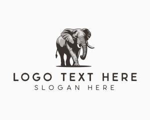 South Africa Elephant Animal logo