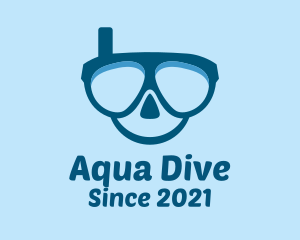 Aquatic Snorkeling Mask logo design