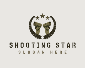 Pistol Gun Shooting logo design