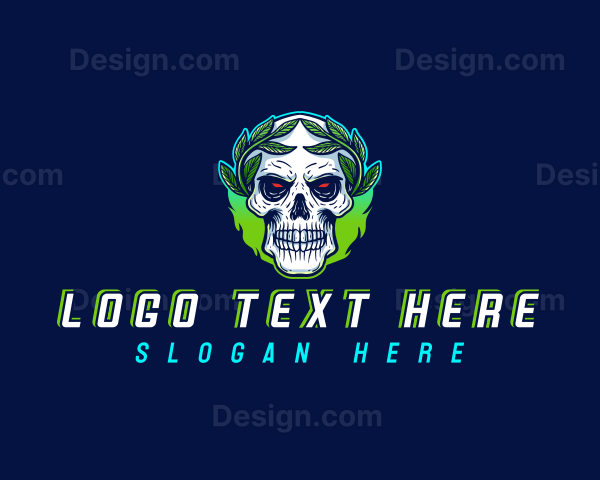 Skull Wreath Gamer Logo