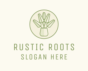 Rustic Plant Garden logo design