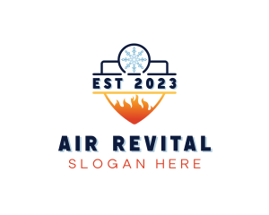 Fire Ice Air Conditioning logo design