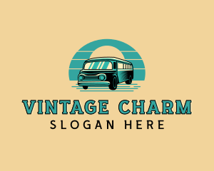 Vintage Bus Vehicle logo design